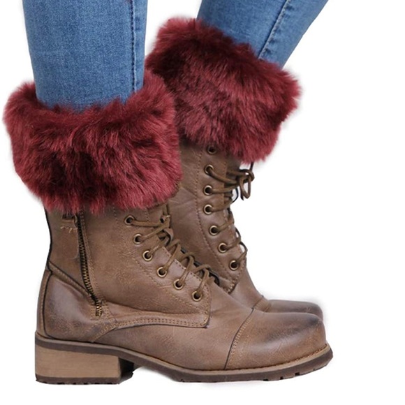 Leg Warmers Short Crochet Knitted Boot Socks Stretchy Boot Toppers Cuff - Picture 6 of 6